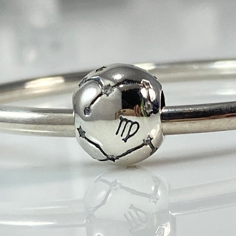 Sterling Silver Virgo Zodiac Constellation Charm